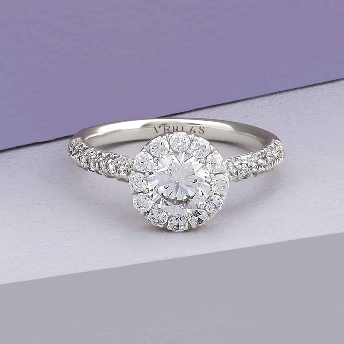 Embellished Iconic Round Halo Ring