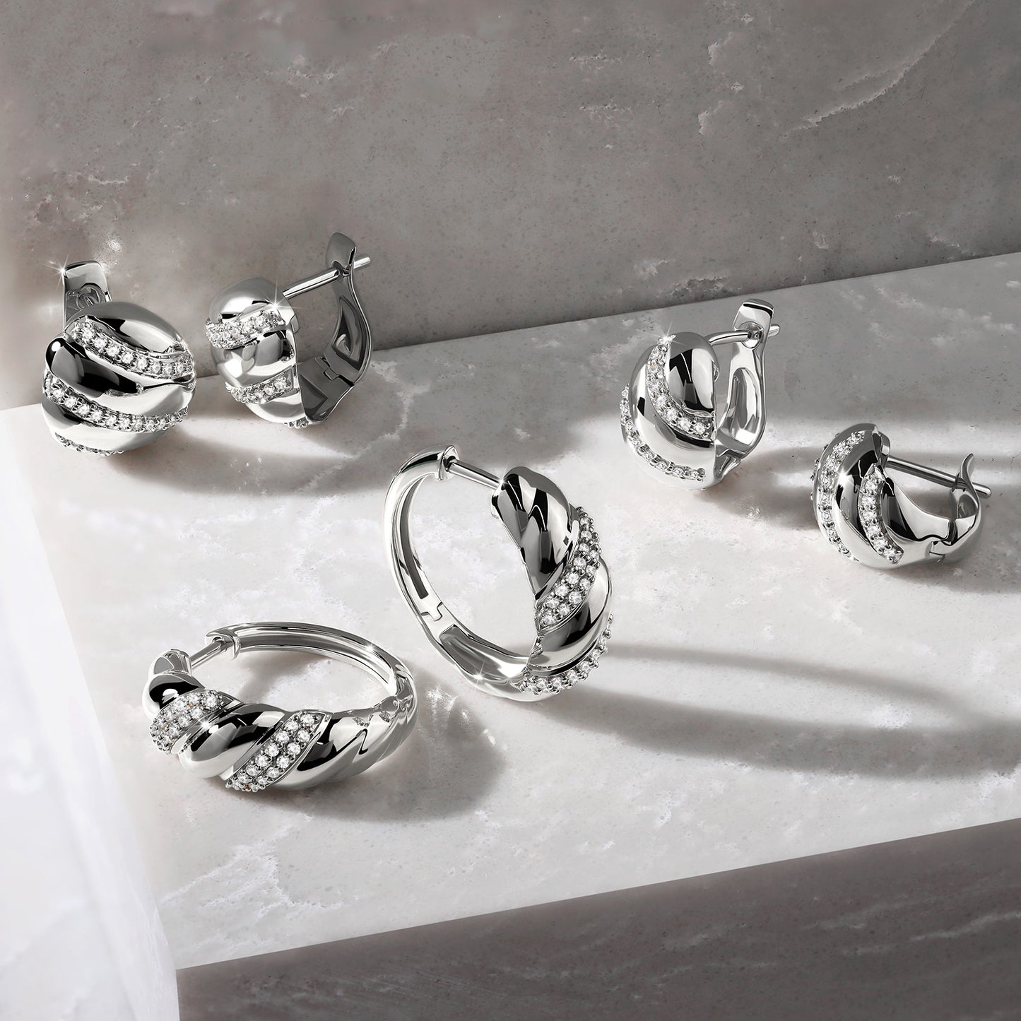 Twisted Rope Huggie Hoops