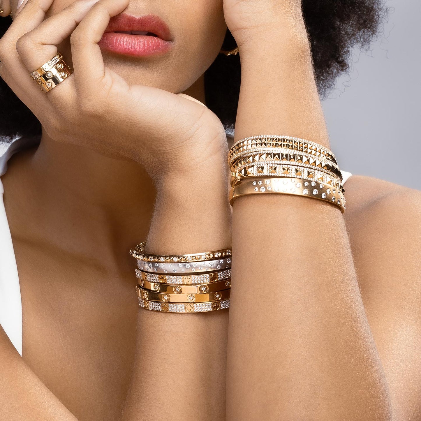 Pyramid Luxe Geometric Bangle