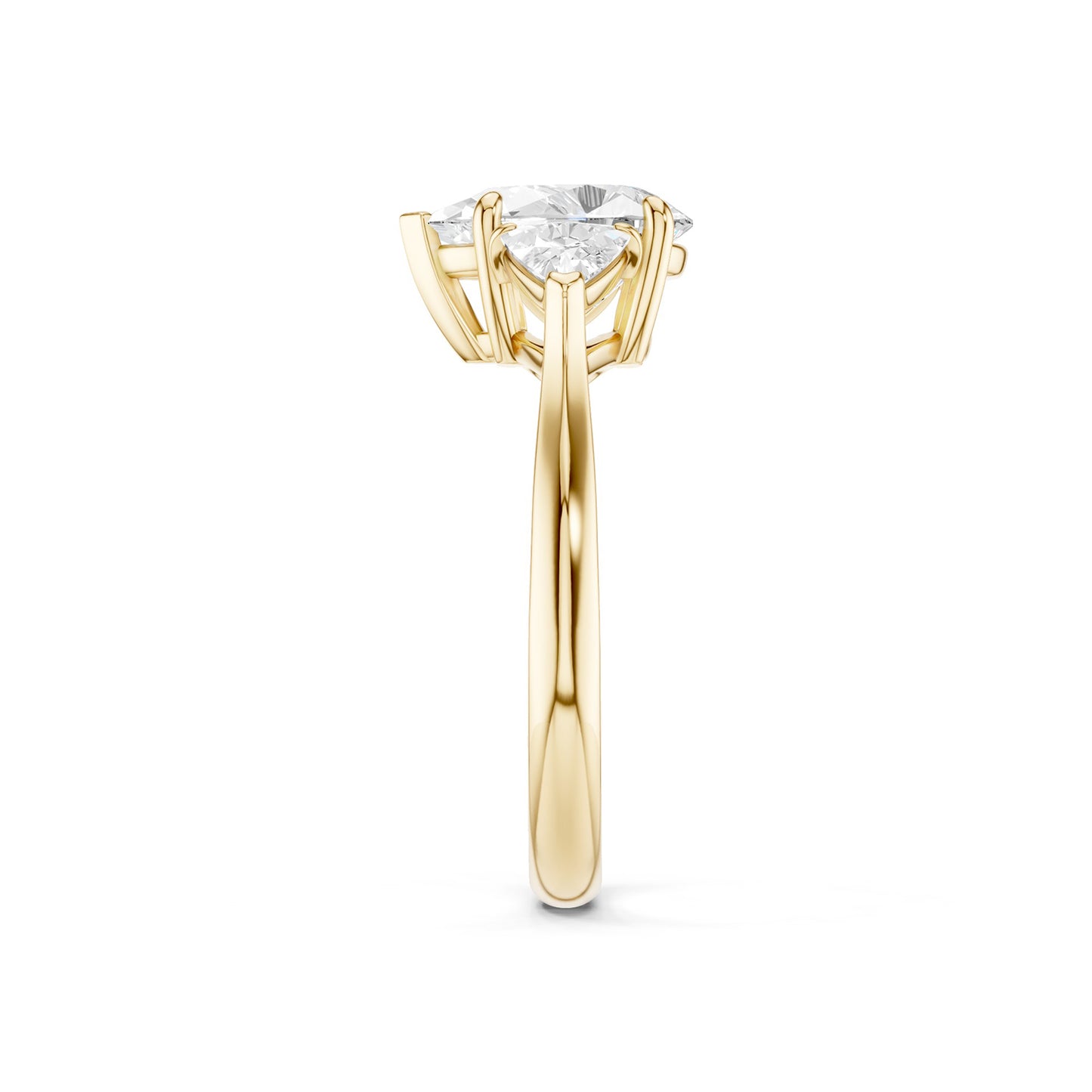 Pear - Trillion Trinity Diamond Ring