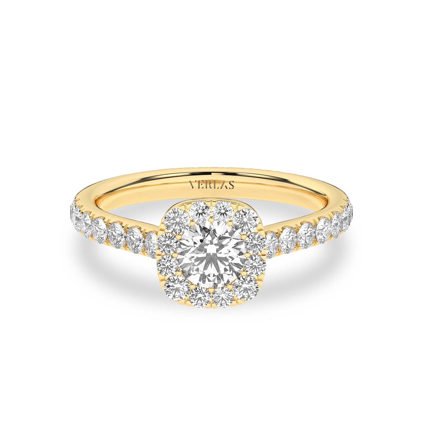 Signature Iconic Round-Princess Halo Ring