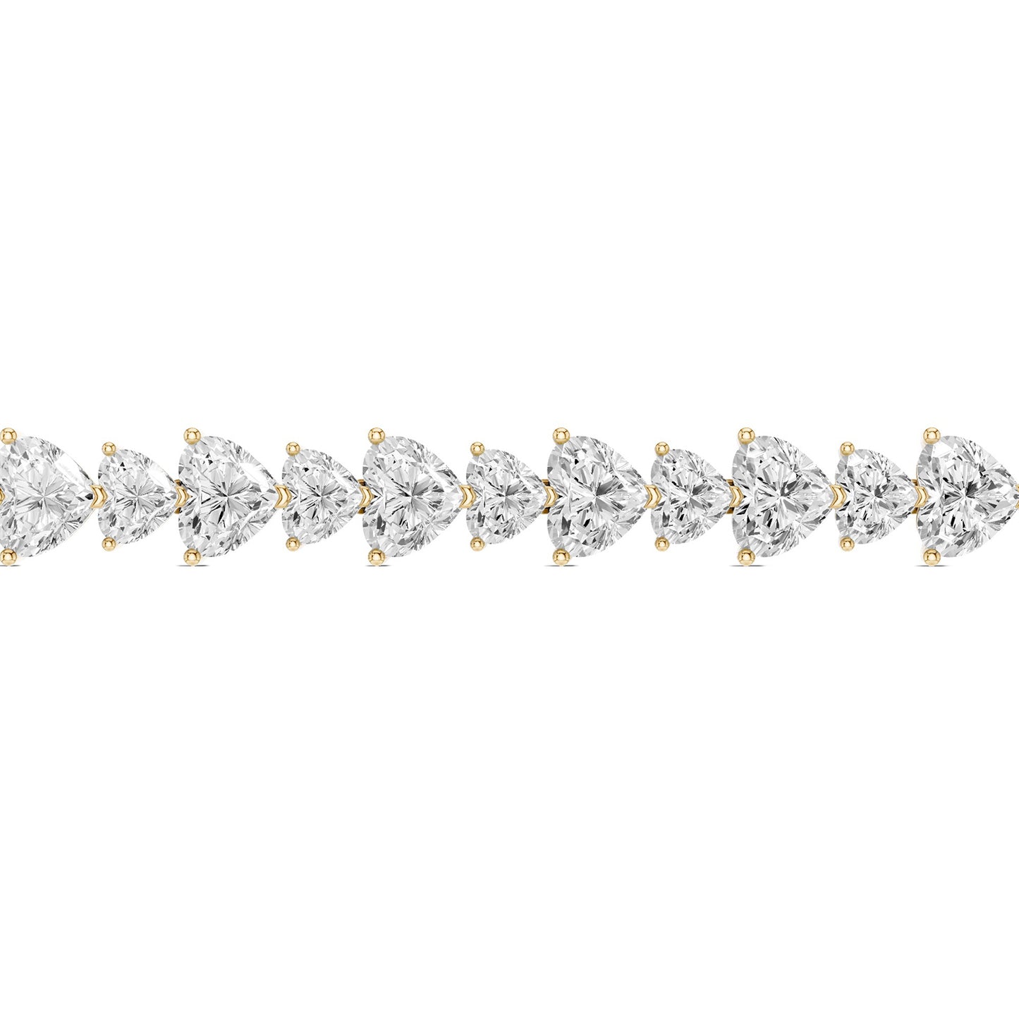 Asymmetrical Heart Tennis Bracelet