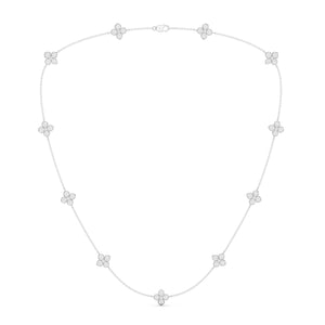 La Fleur Petite Diamond Radiant Stationed Necklace
