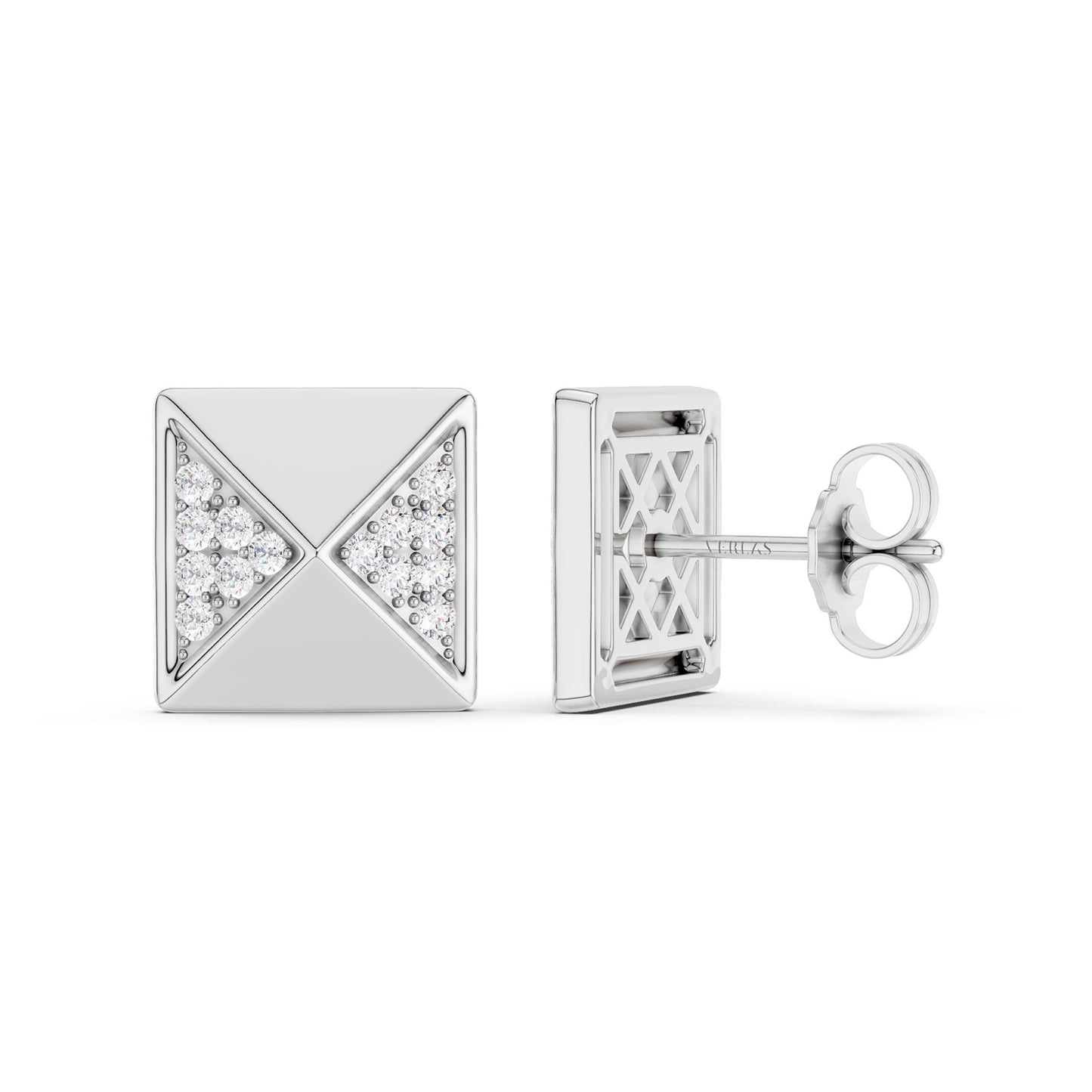 Pyramid Diamond Studs