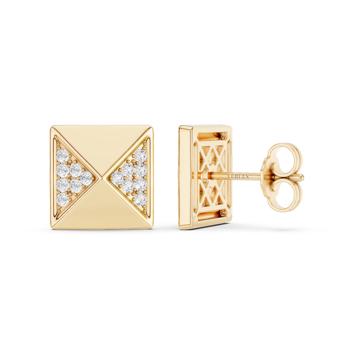 Pyramid Diamond Studs