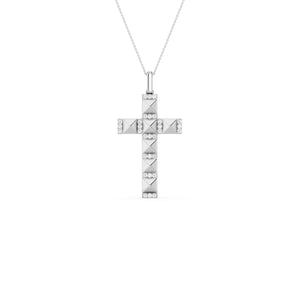 Pyramid Cross Pendant Necklace