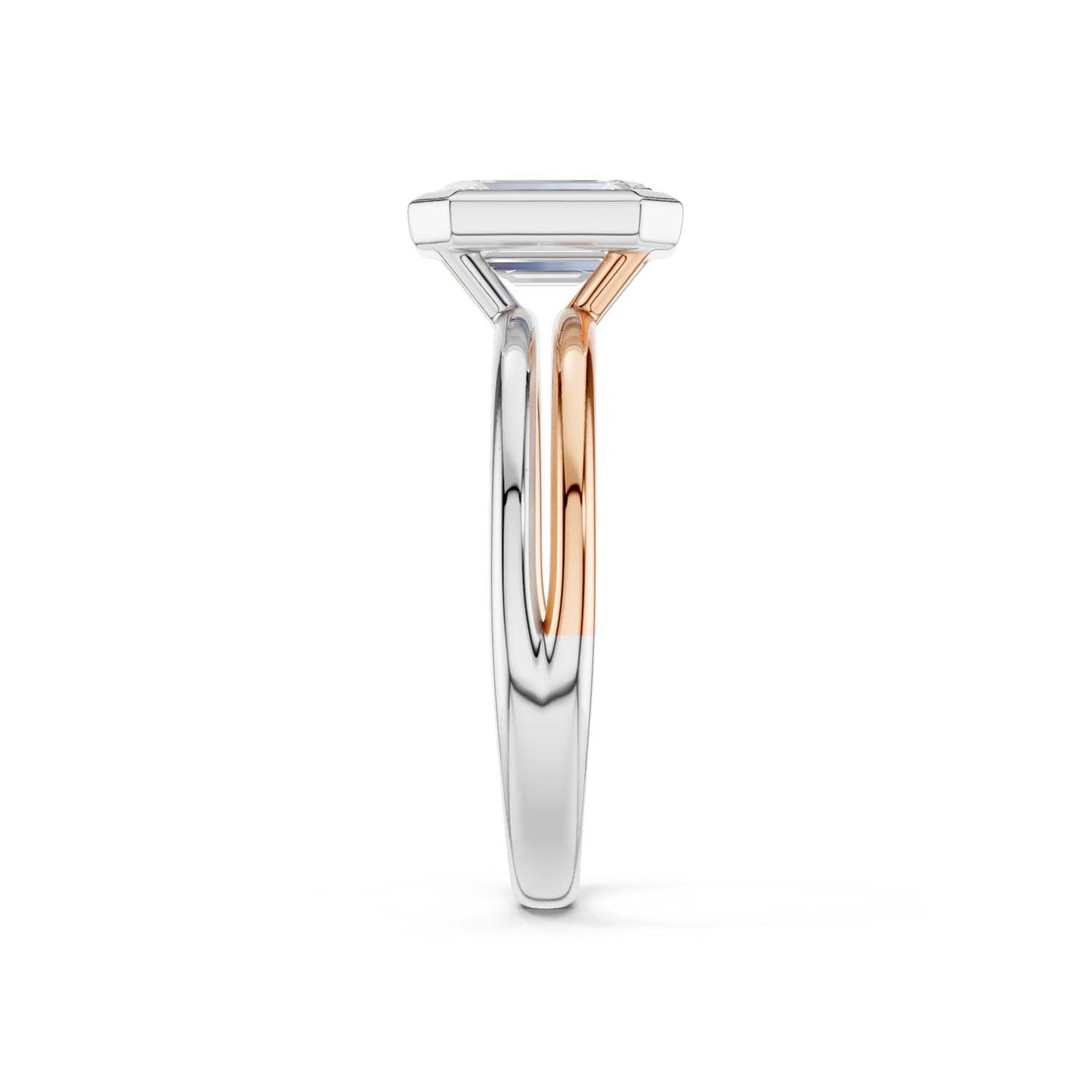 Coupled Emerald Bezel Ring