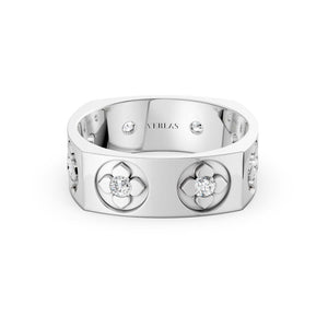 La Fleur 6.10mm 6-Diamonds Square Band