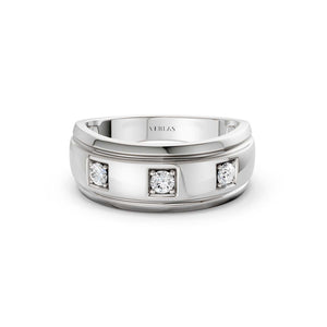 3-Stationed Round Diamond Band