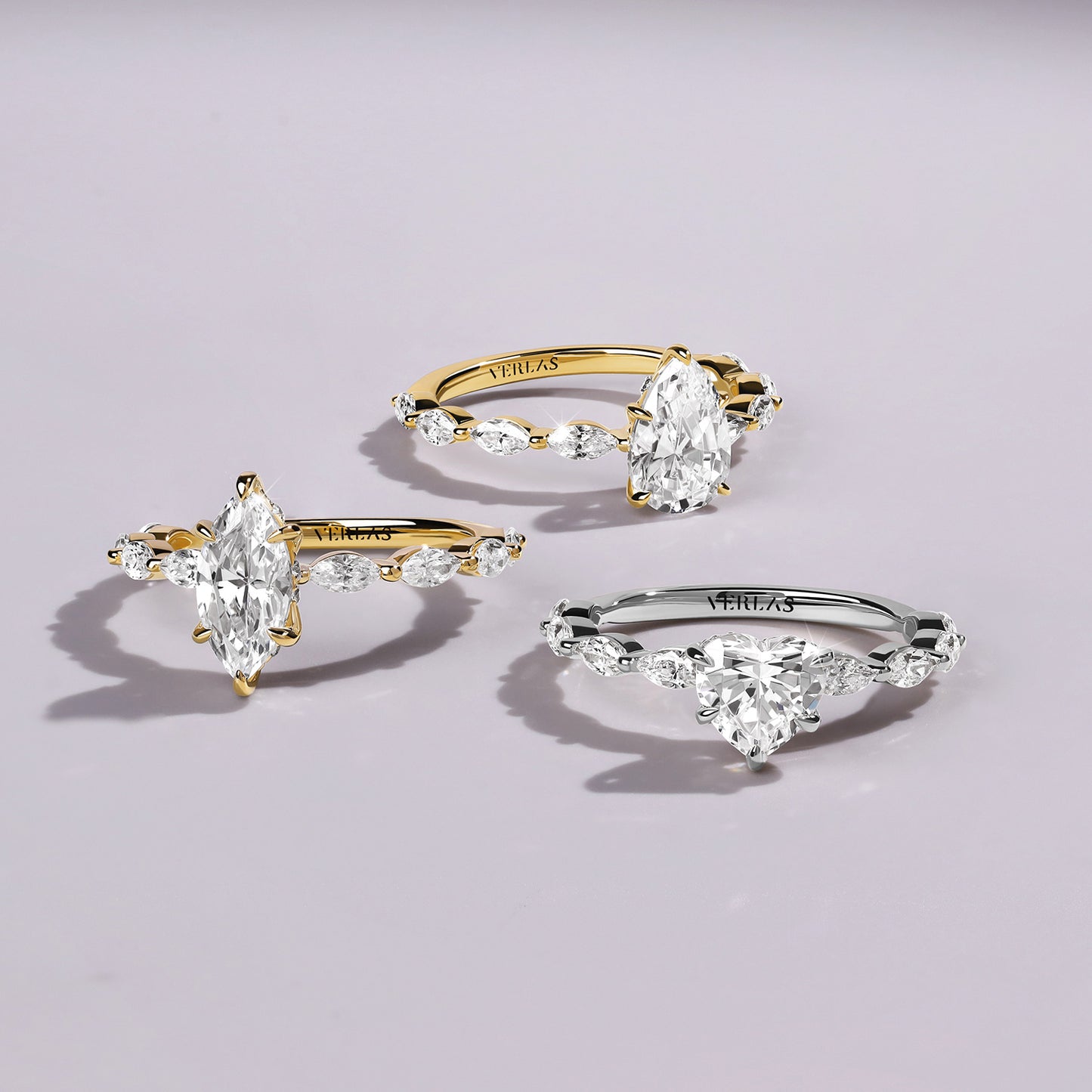 Marquise Hidden Halo Diamond Ring