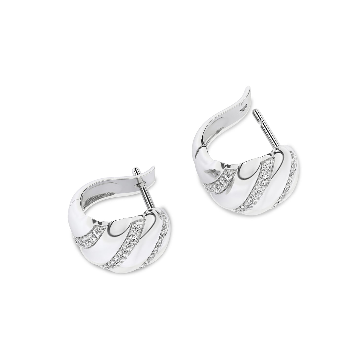 Round Statement Huggie Hoops