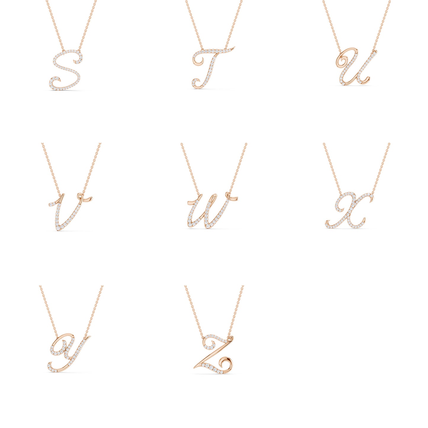 Signature Diamond Alphabet Necklace