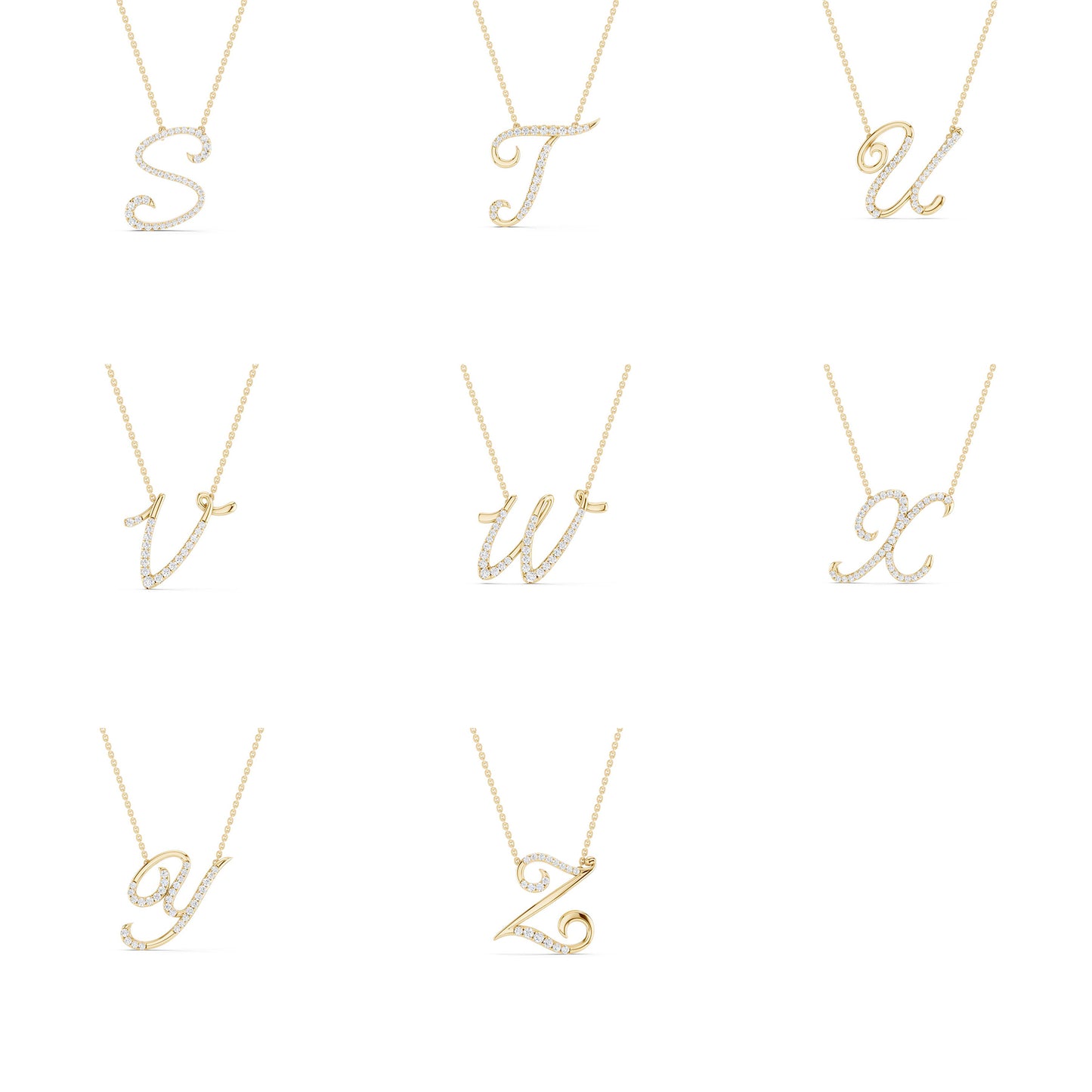 Signature Diamond Alphabet Necklace
