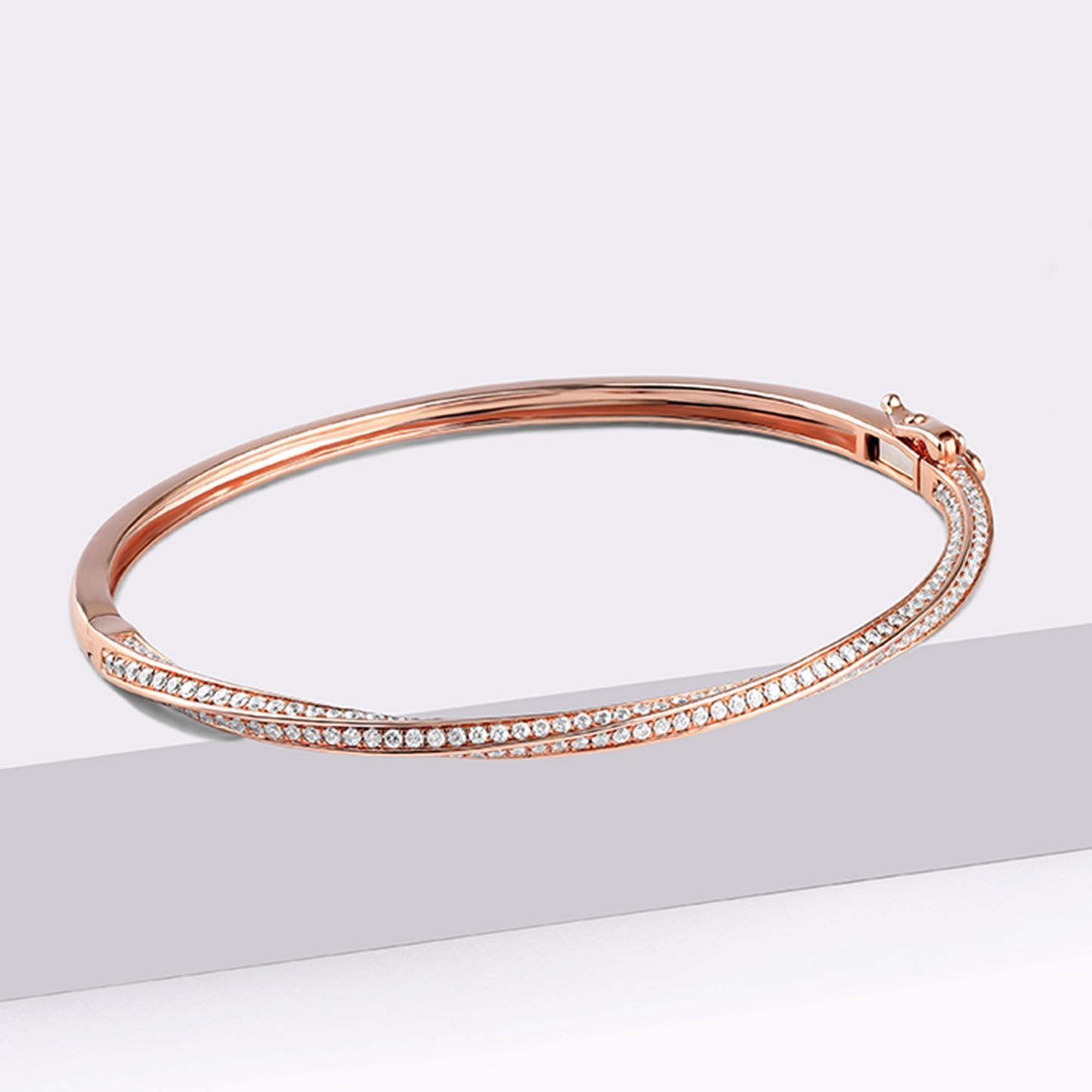 Swirl Diamond Bangle