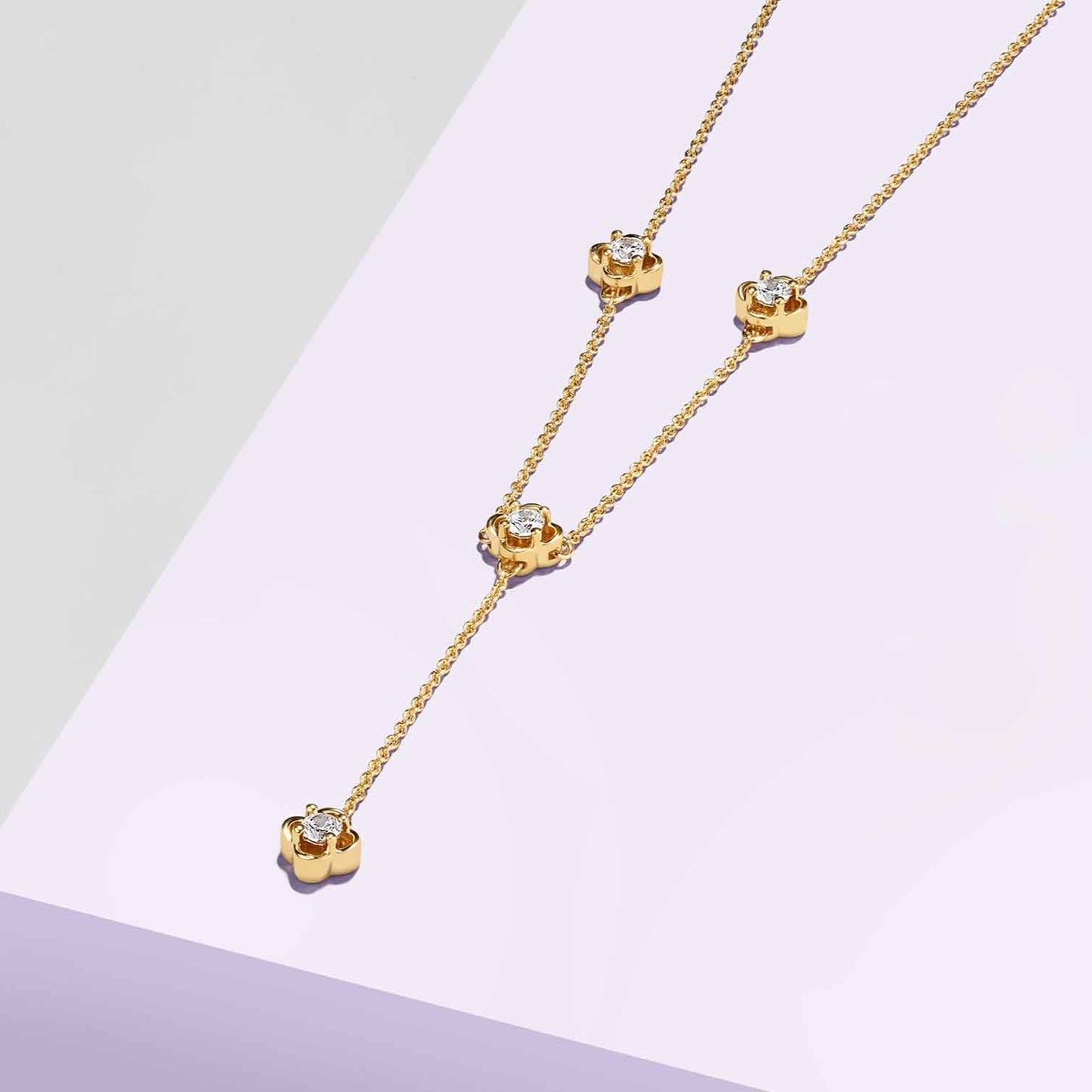 Viola Stationed Y Necklace