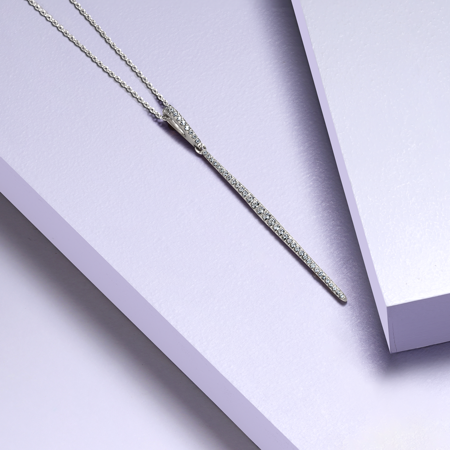 Tapering Linear Bar Necklace