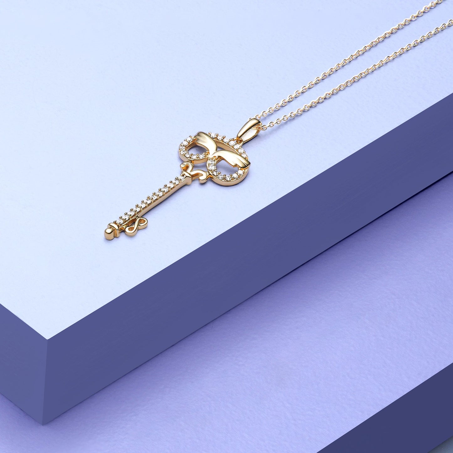 Angel Wings Key Necklace