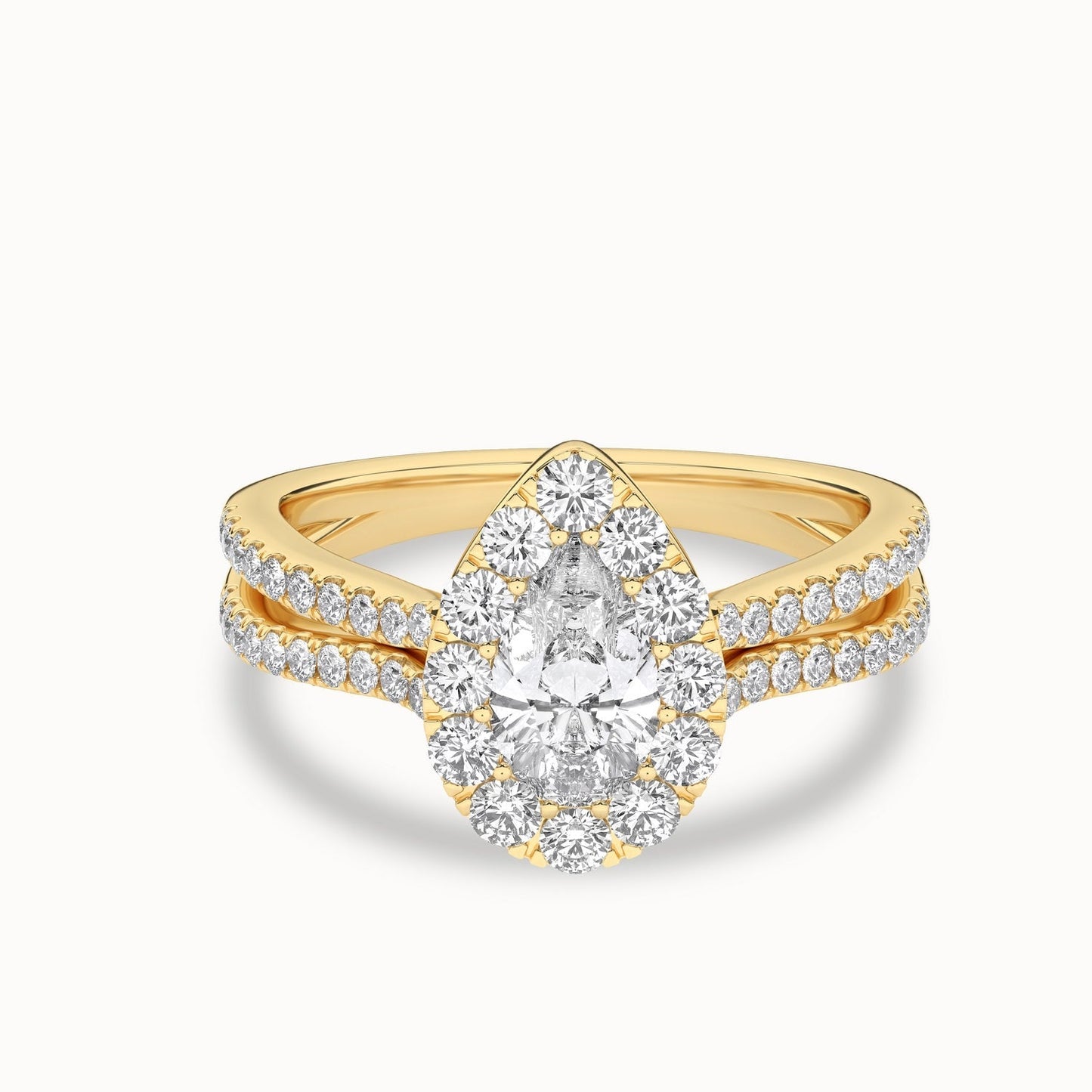 Unified Iconic Dewdrop Halo Ring_Product Angle_1 5/8Ct - 1