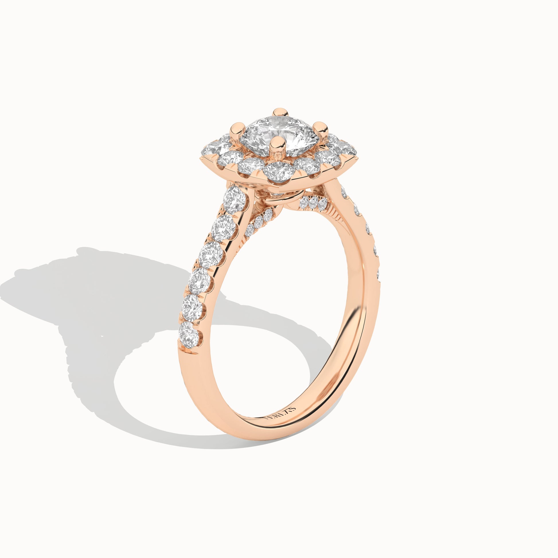 Round-Center Princess Halo Ring_Product Angle_2Ct. - 4