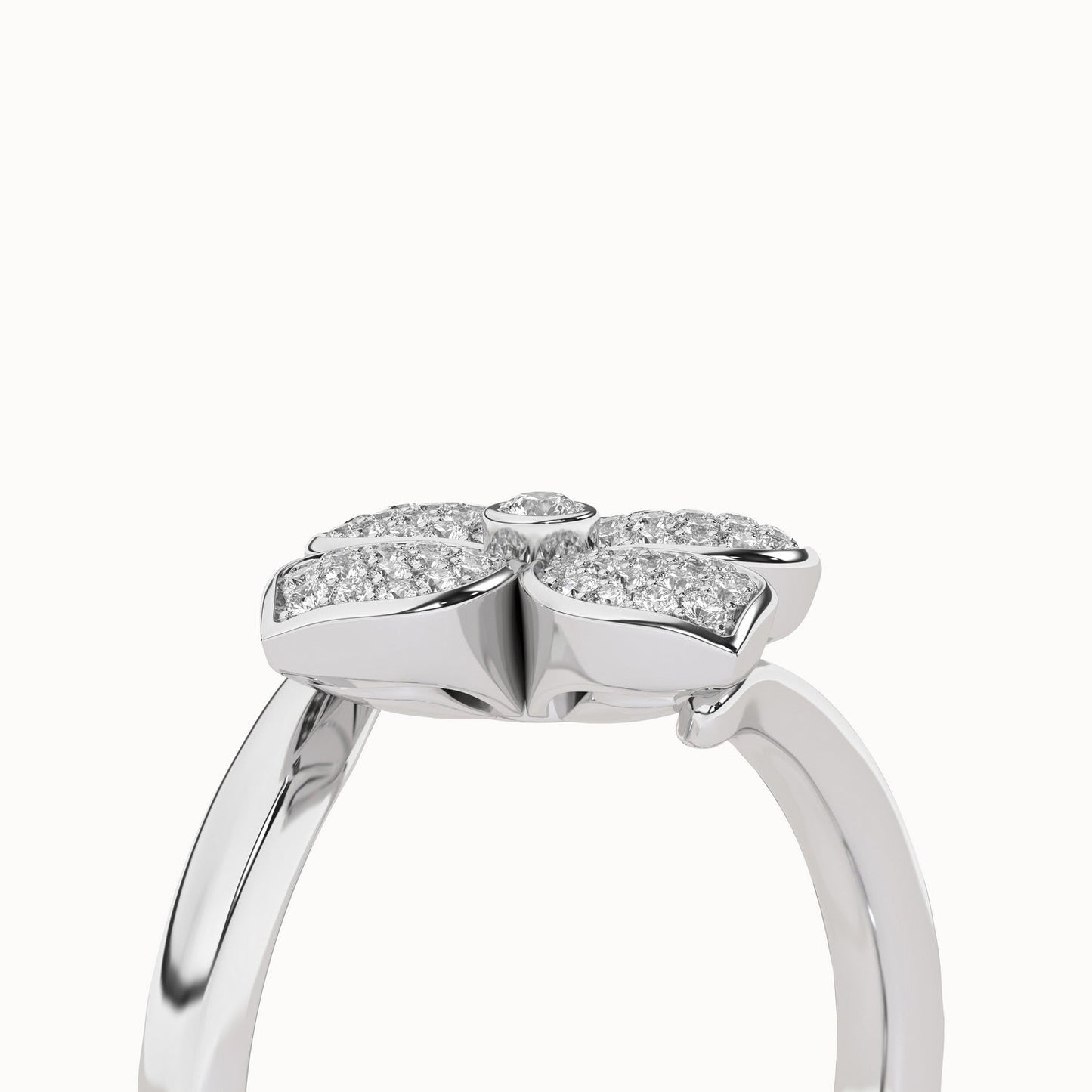 La Fleur Diamond Radiant Ring_Product Angle_1/4Ct - 5