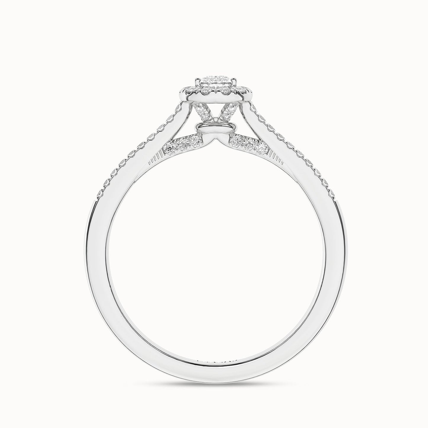 Signature Dewdrop Halo Ring_Product Angle_1/3Ct - 2