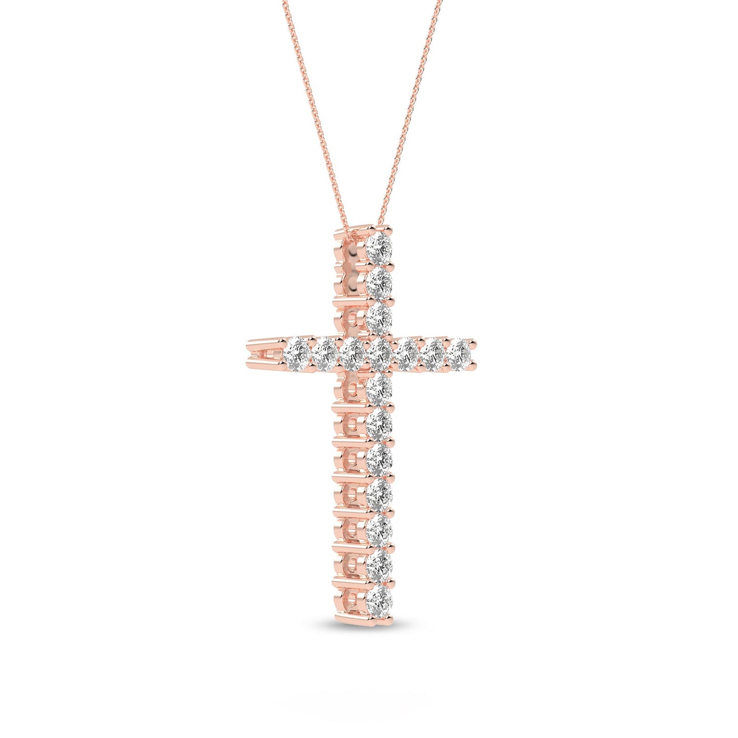 Atmos Signature Diamond Cross Necklace_Product Angle_1/2 Ct. - 2