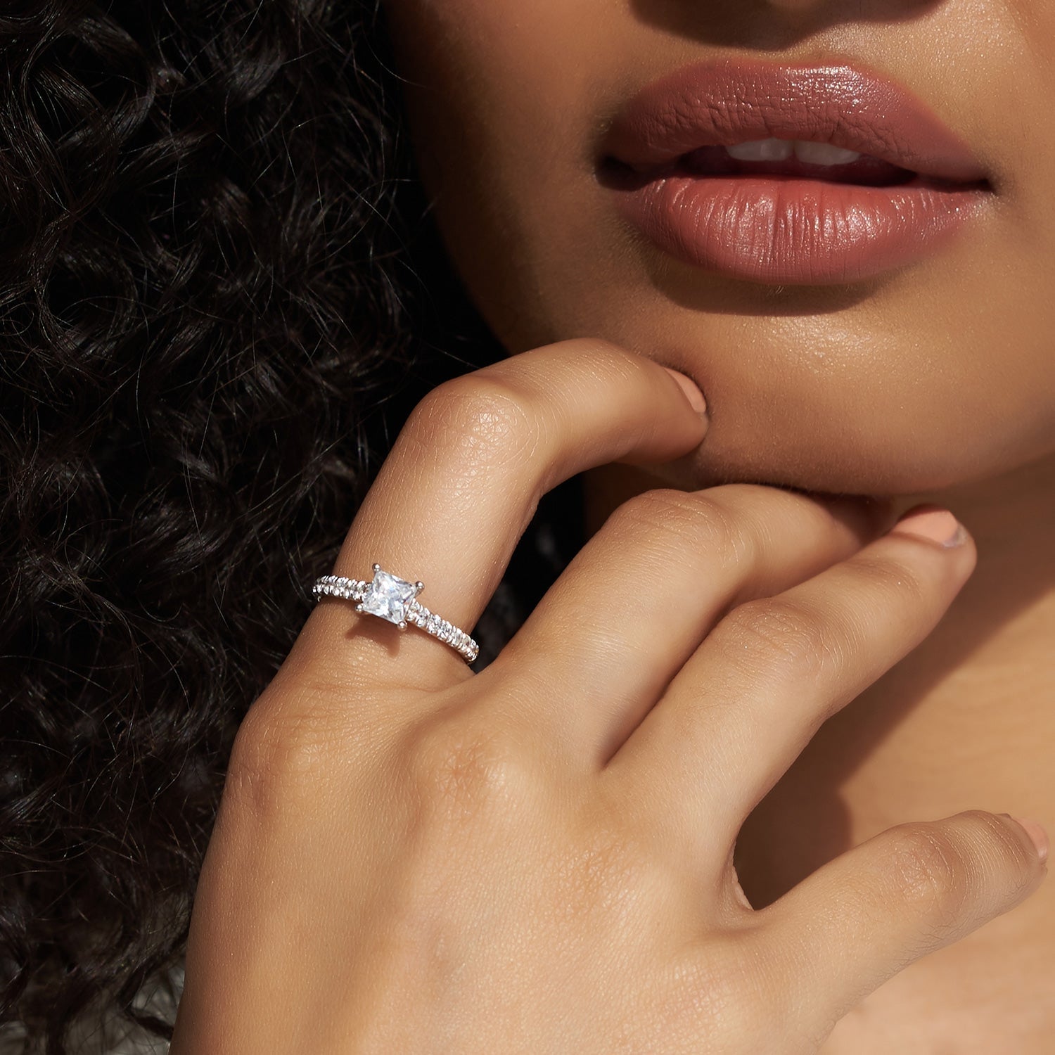 Signature Princess Ring_Product Angle_Lifestyle Image