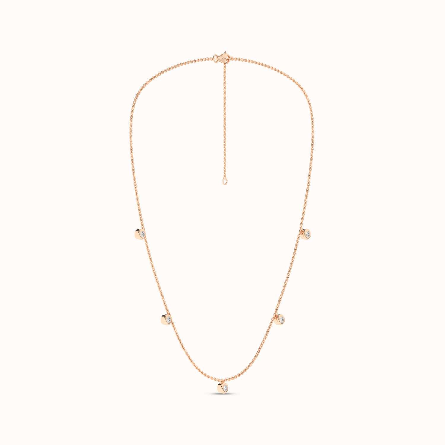 Mini-Round Encompassing Stationed Necklace_Product Angle_1/5Ct. - 2