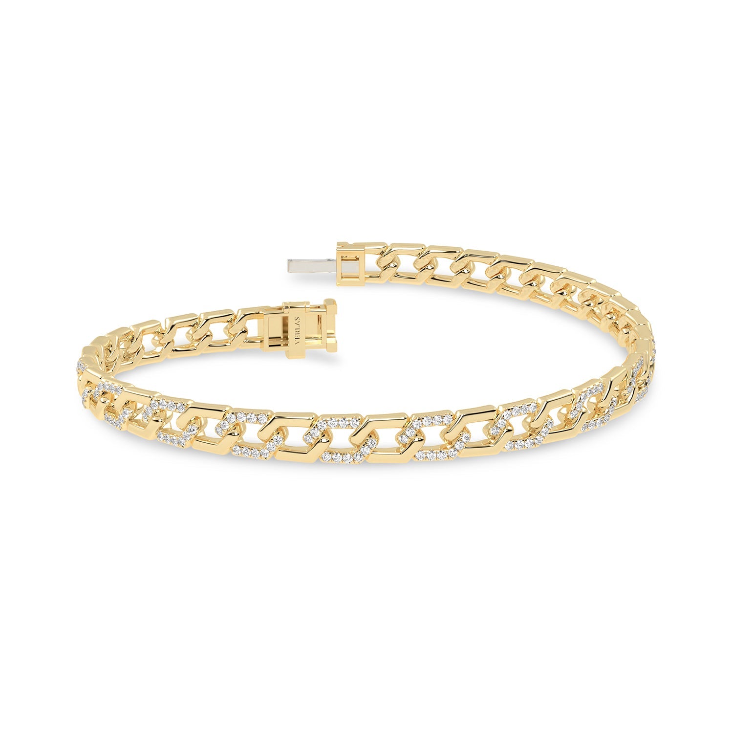 Alternating Diamond Hexagon Link Bracelet_Product Angle_3/4 Ct. - 1