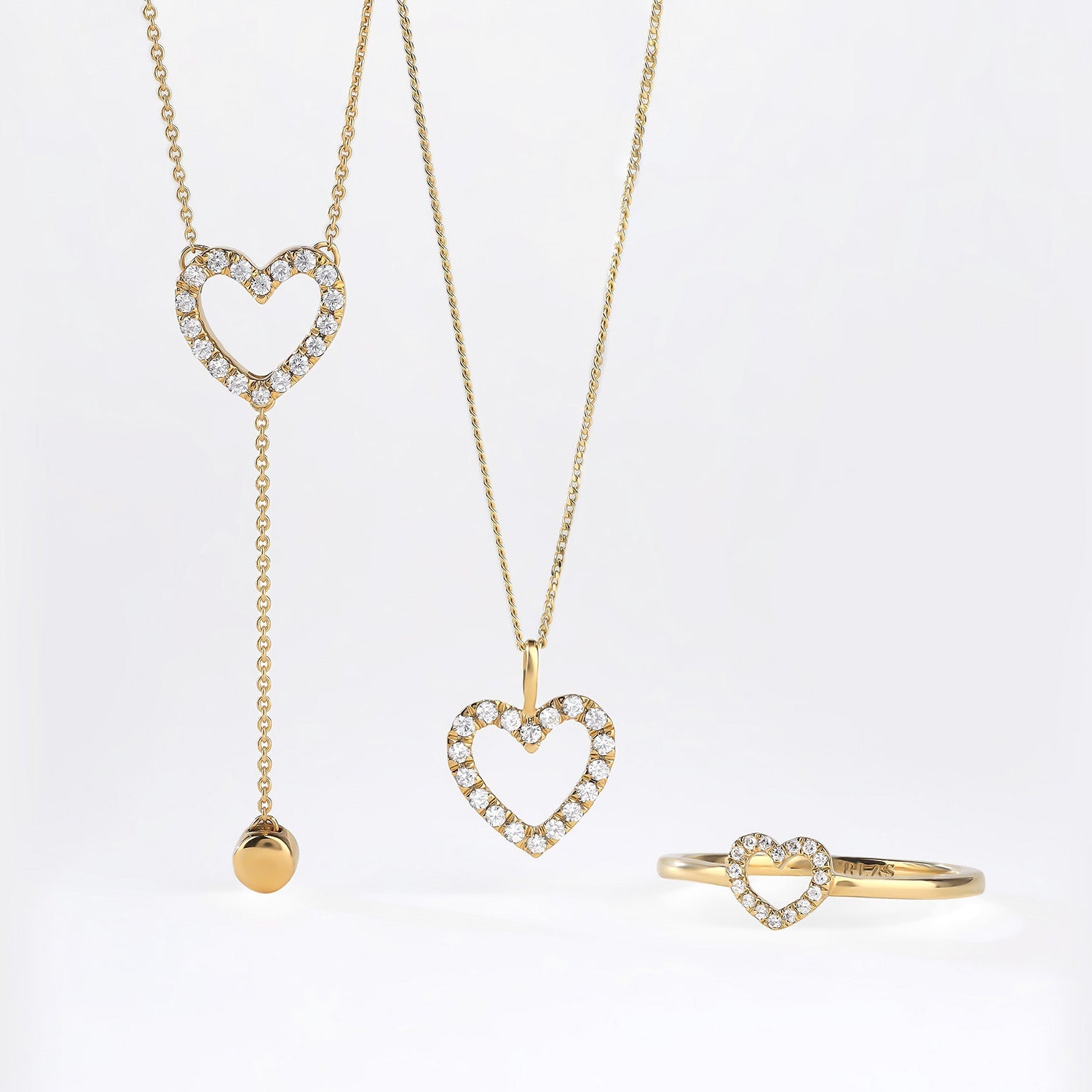 Heart Silhouette Drop Necklace_Product angle_Creative Image