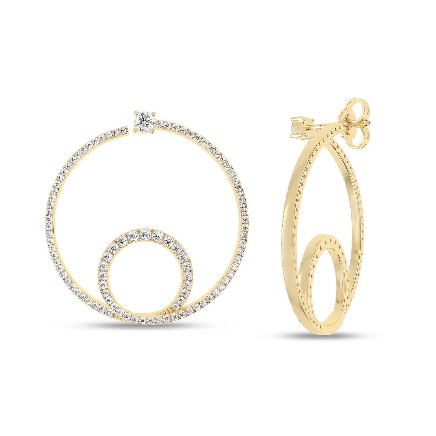 Shimmering Loop Bardot Hoops_Product Angle_1 1/4 Ct. - 2 