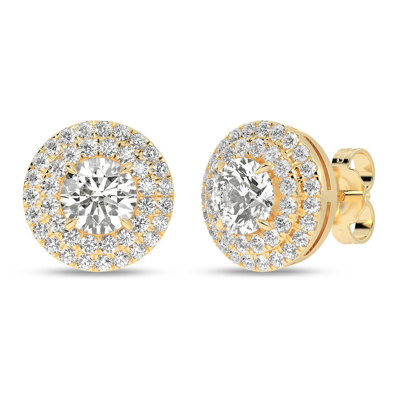 Quaint Double Halo Atmos Round Studs_Product angle _2 - 2