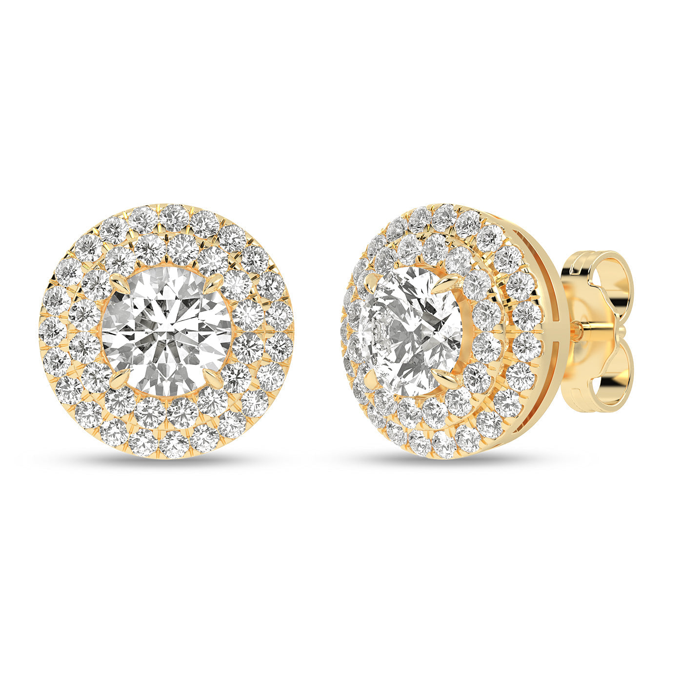 Quaint Double Halo Atmos Round Studs_Product angle _2 - 2