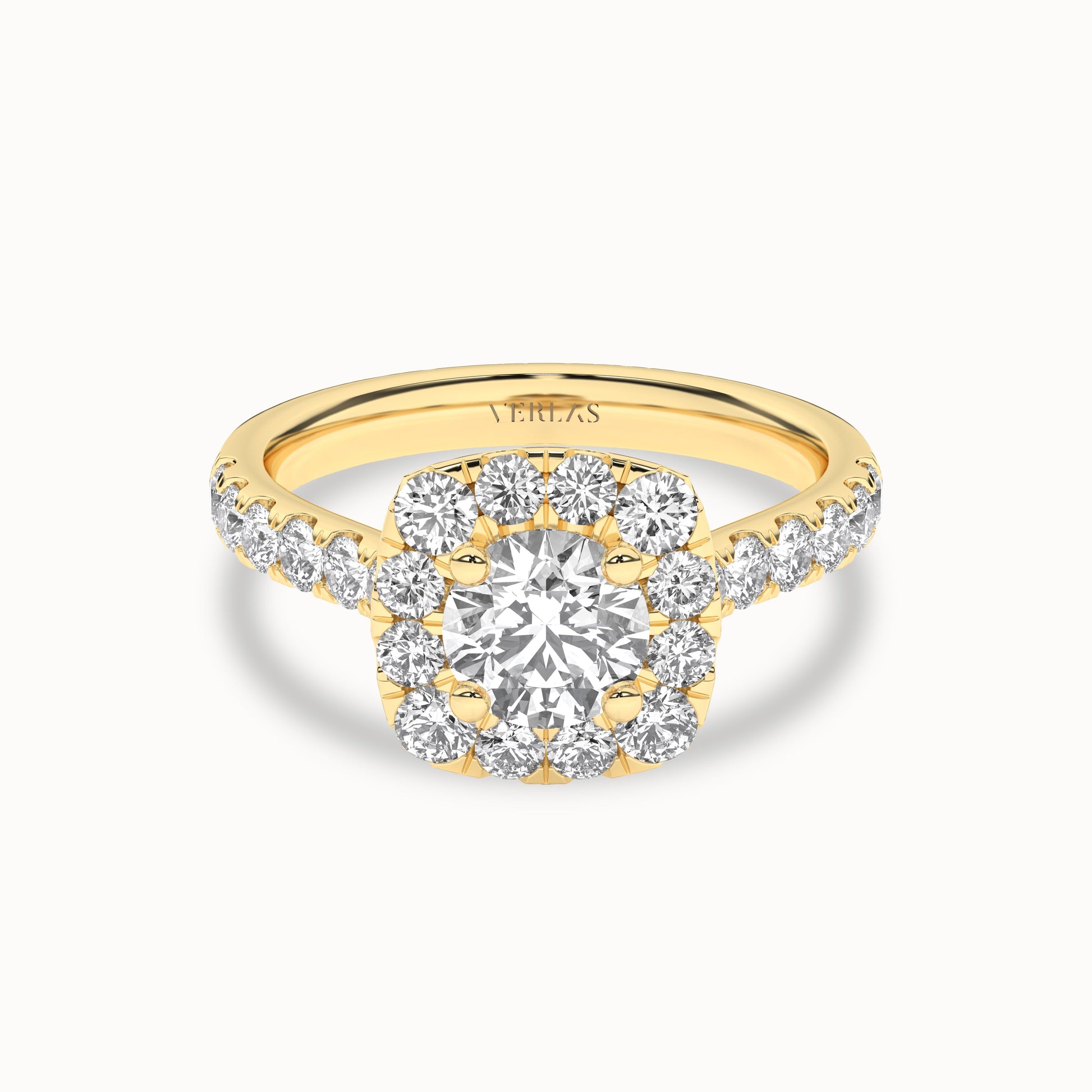 Round-Center Princess Halo Ring_Product Angle_2Ct. - 1