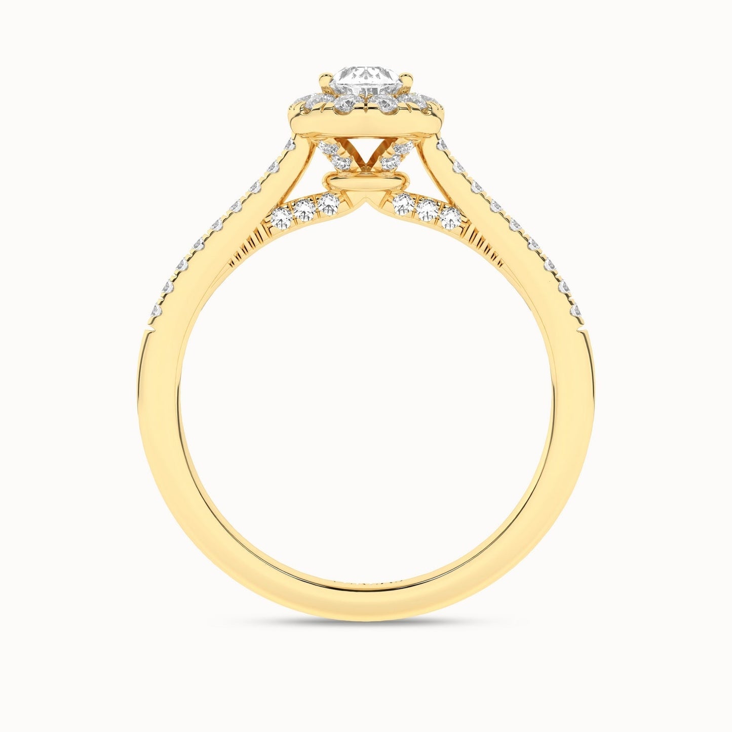 Signature Dewdrop Halo Ring_Product Angle_3/4Ct - 3