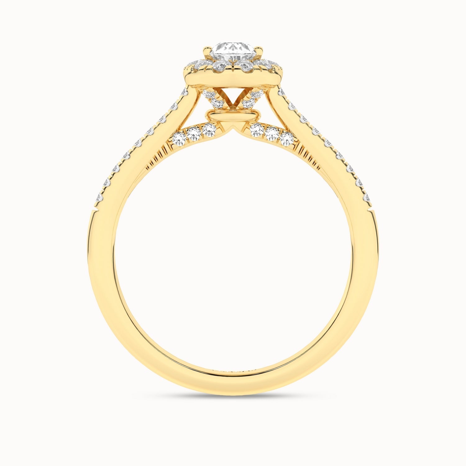 Signature Dewdrop Halo Ring_Product Angle_3/4Ct - 3