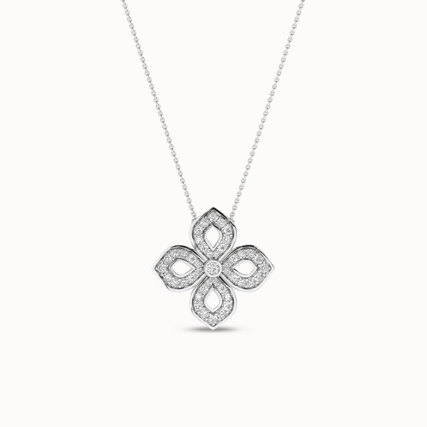 La Fleur Diamond Silhouette Necklace_Product Angle_1/2Ct. - 1