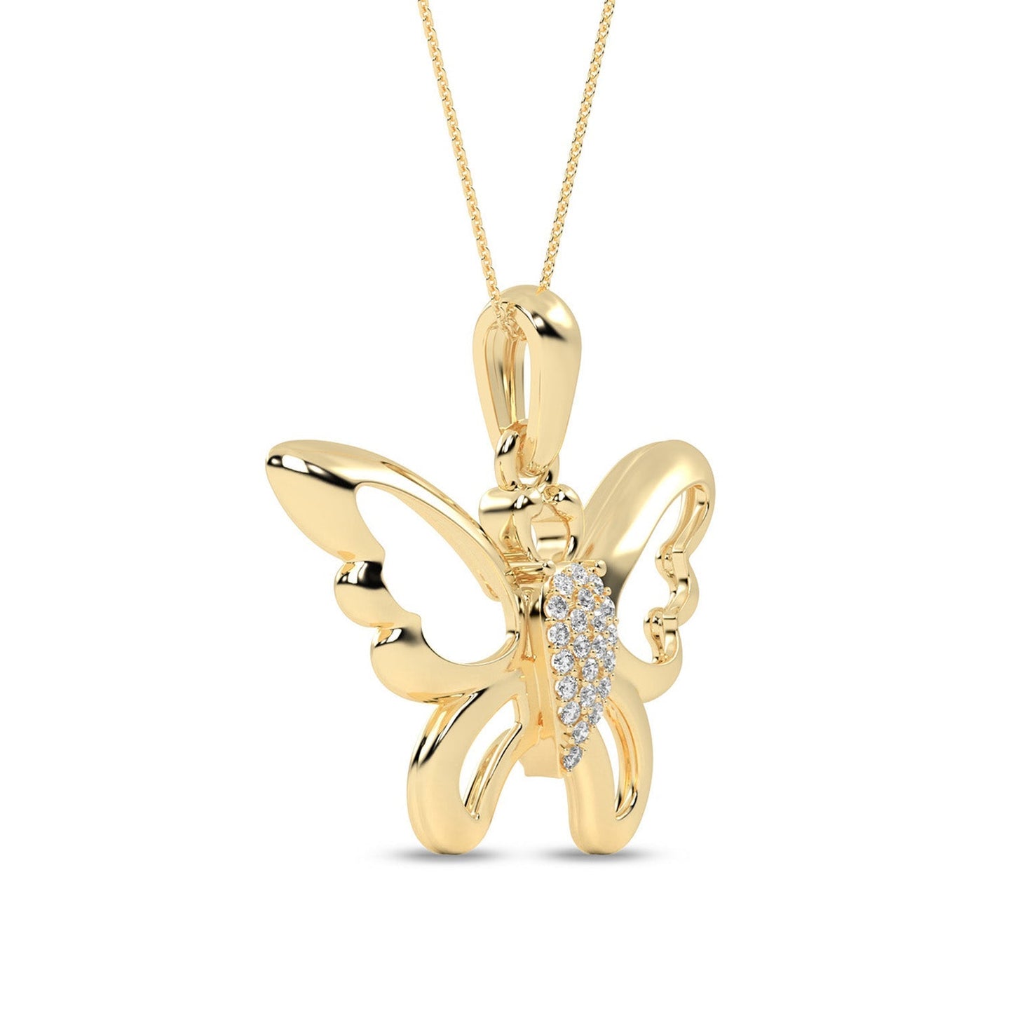 Butterfly Flutter Silhouette Pendant_Product Angle_0.05 - 2