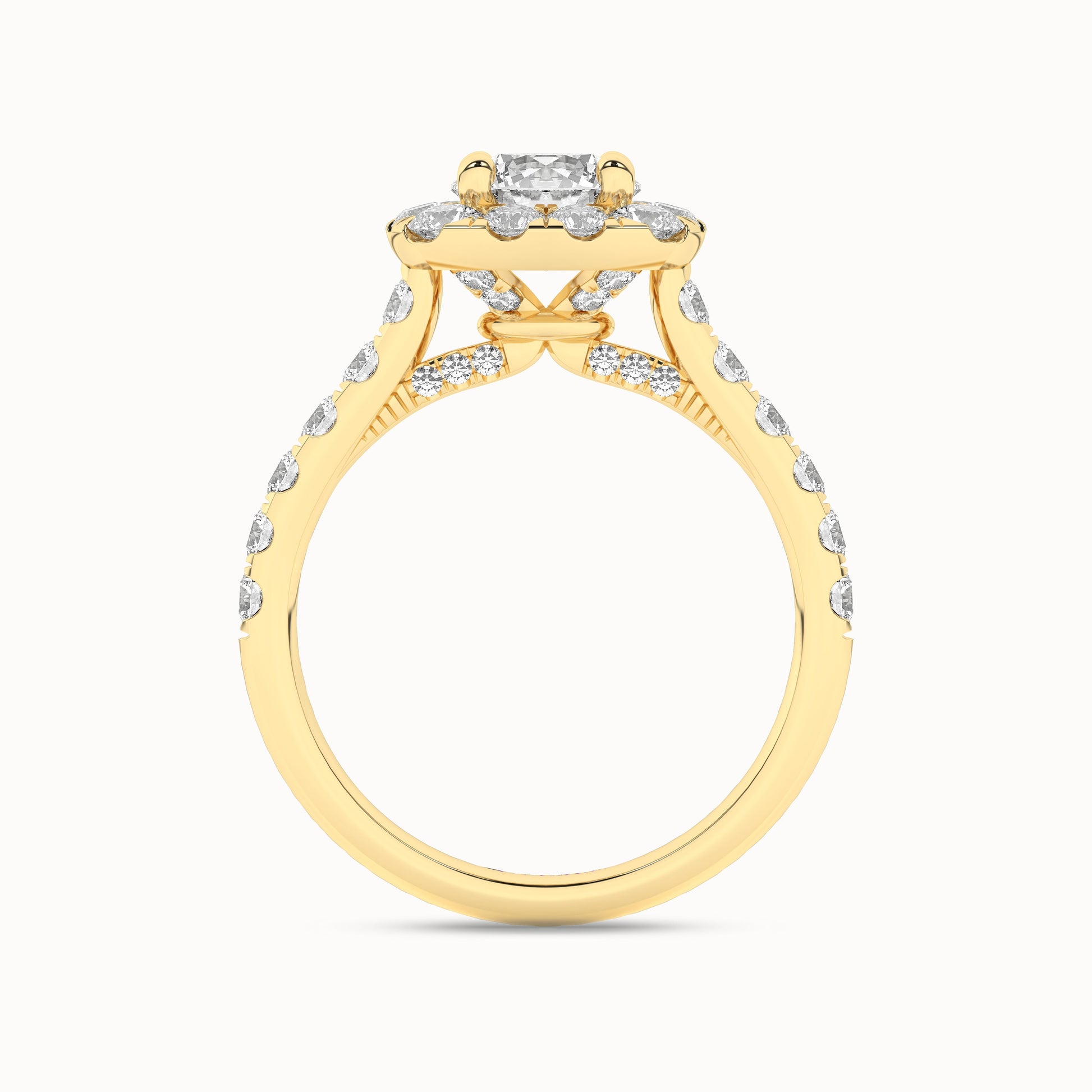 Round-Center Princess Halo Ring_Product Angle_2Ct. - 2