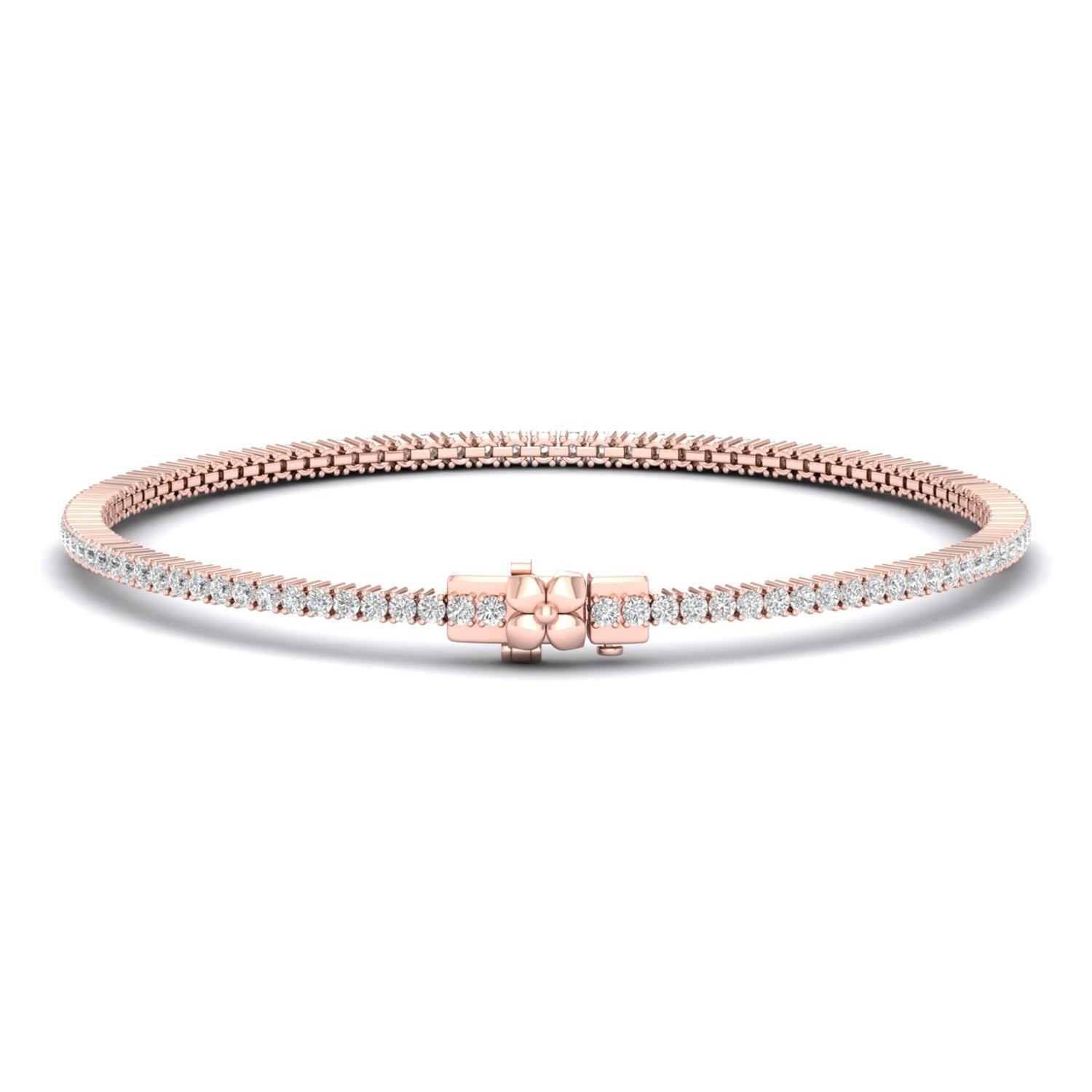 La Fleur Tennis Bracelet_Product angle_2 Ct. - 4