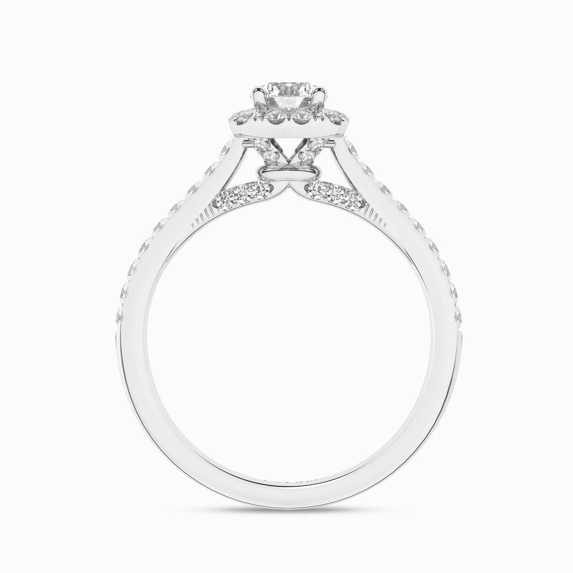 Round-Center Princess Halo Ring_Product Angle_3/4Ct. - 2