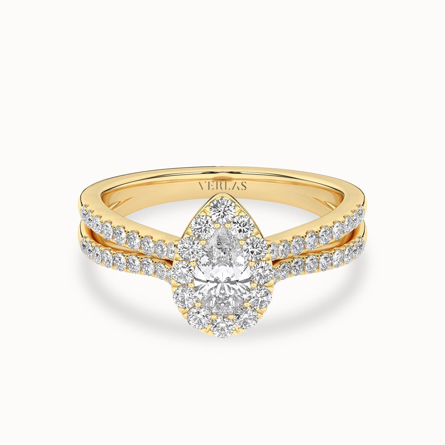 Unified Iconic Dewdrop Halo Ring_Product Angle_1Ct - 1
