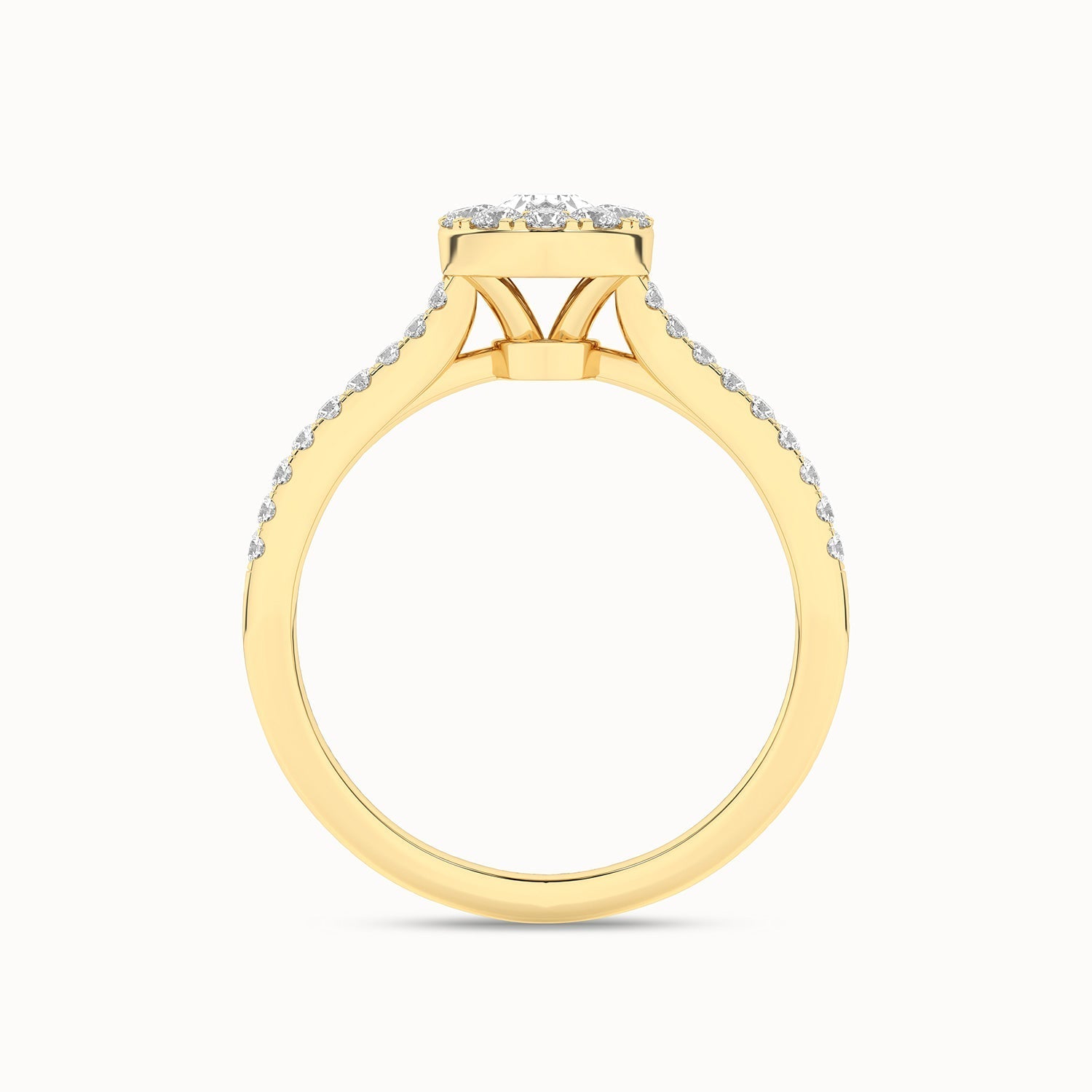 Unified Iconic Dewdrop Halo Ring_Product Angle_1Ct - 3