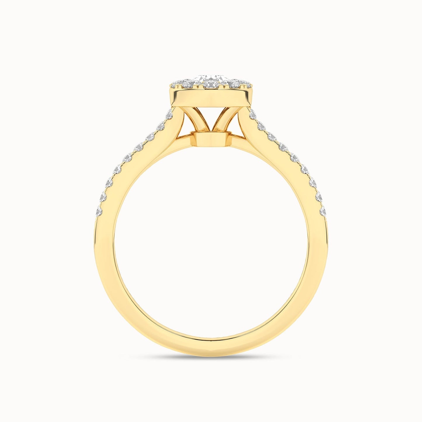 Unified Iconic Dewdrop Halo Ring_Product Angle_1Ct - 3