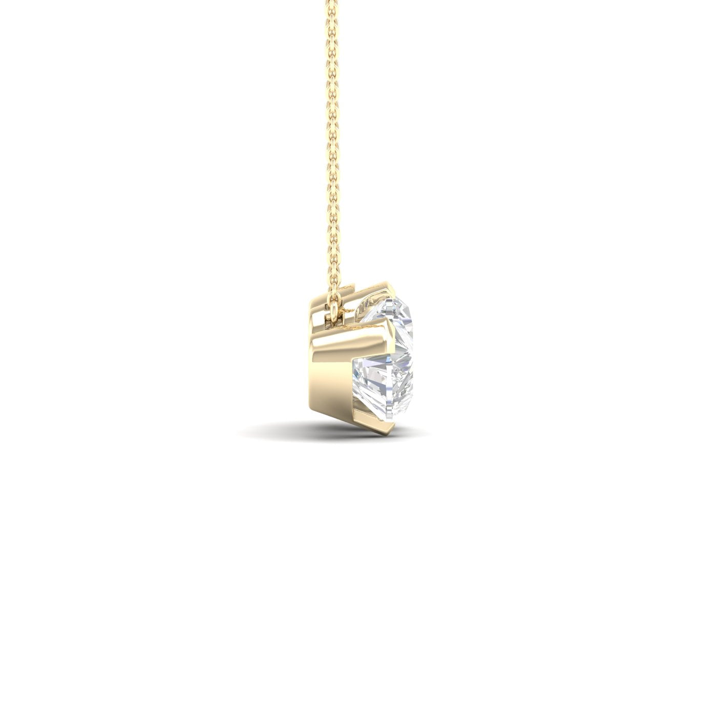 Atmos Heart Round Diamond Two-Stone Necklace_Product Angle_2 Ct. - 4
