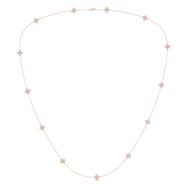 La Fleur Petite Diamond Radiant Stationed Necklace_Product Angle_PCP Main Image
