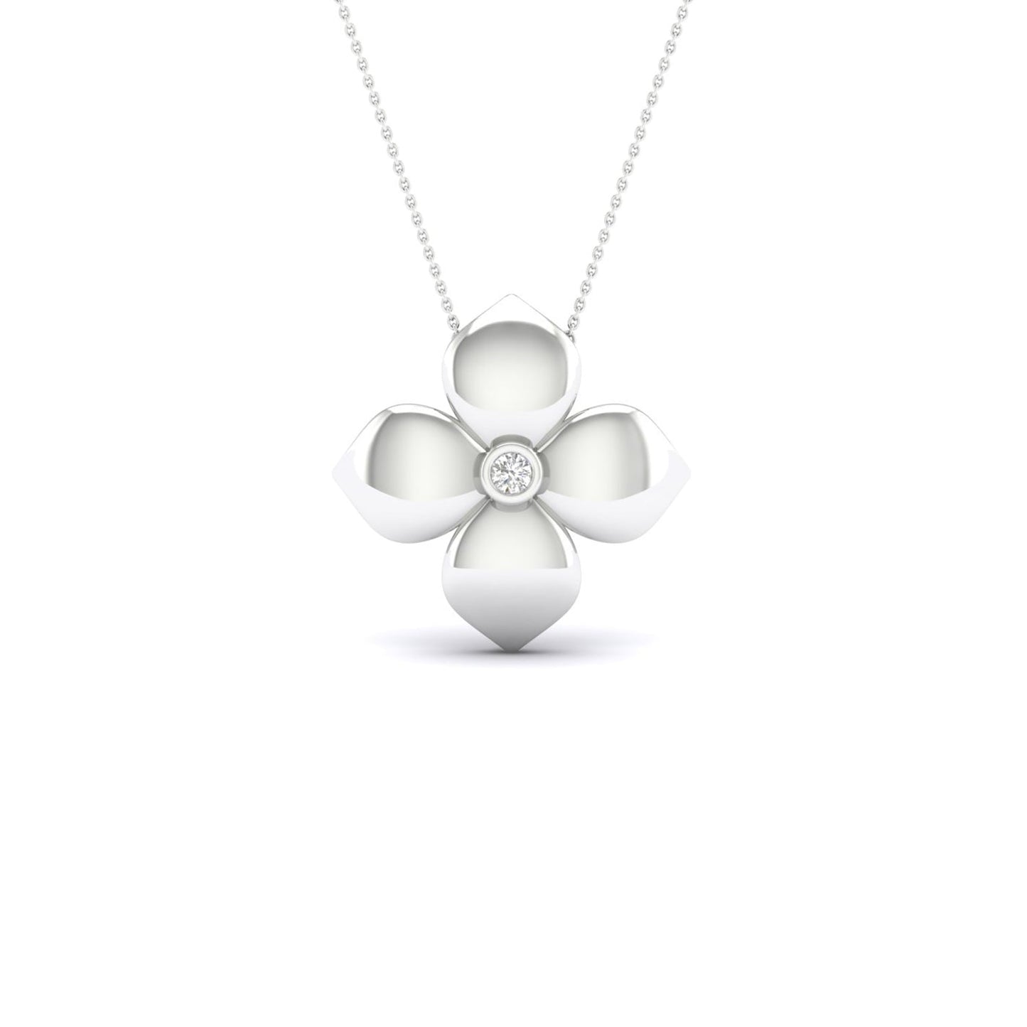 La Fleur Diamond Necklace_Product angle_1/2 Ct. - 1