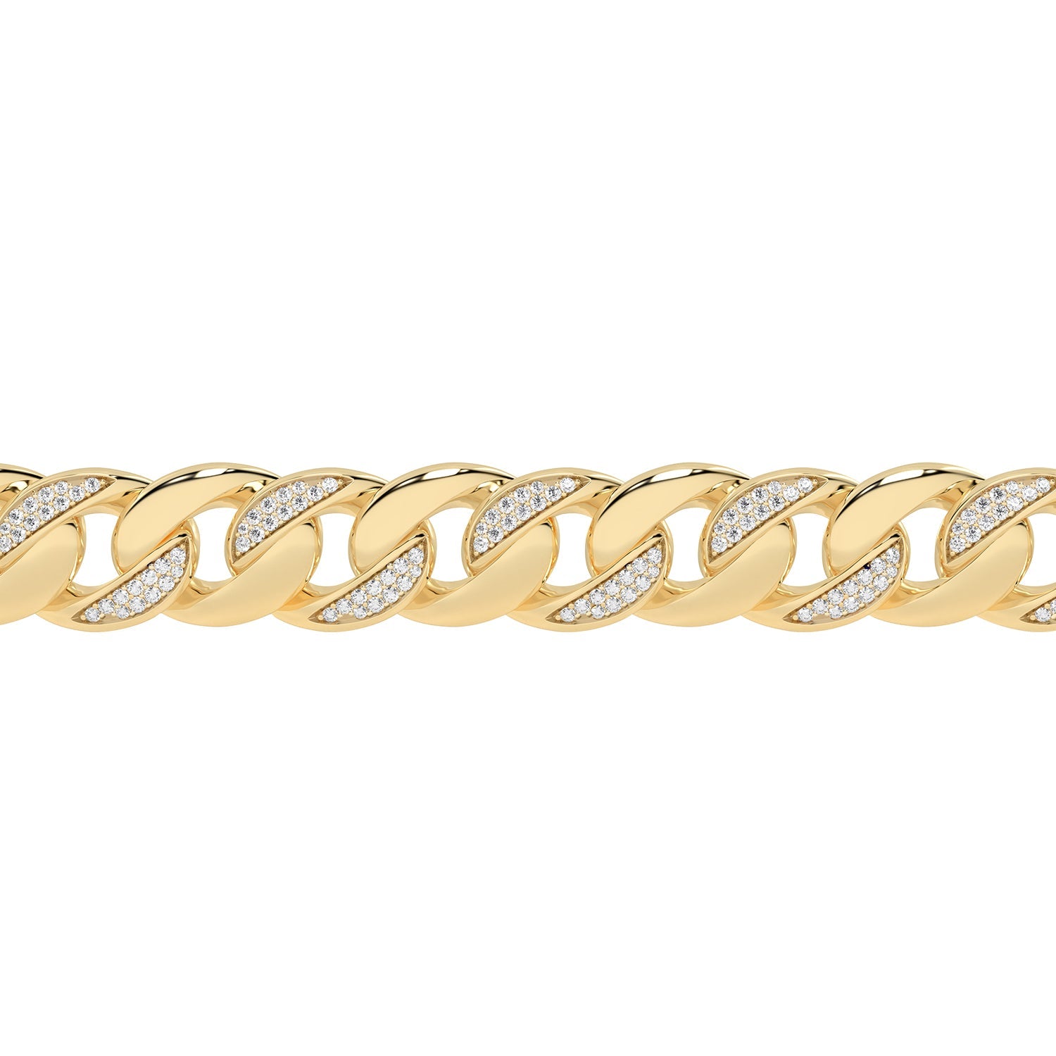 Alternating Diamond Cuban Link Bracelet_Product Angle_1 Ct. - 3