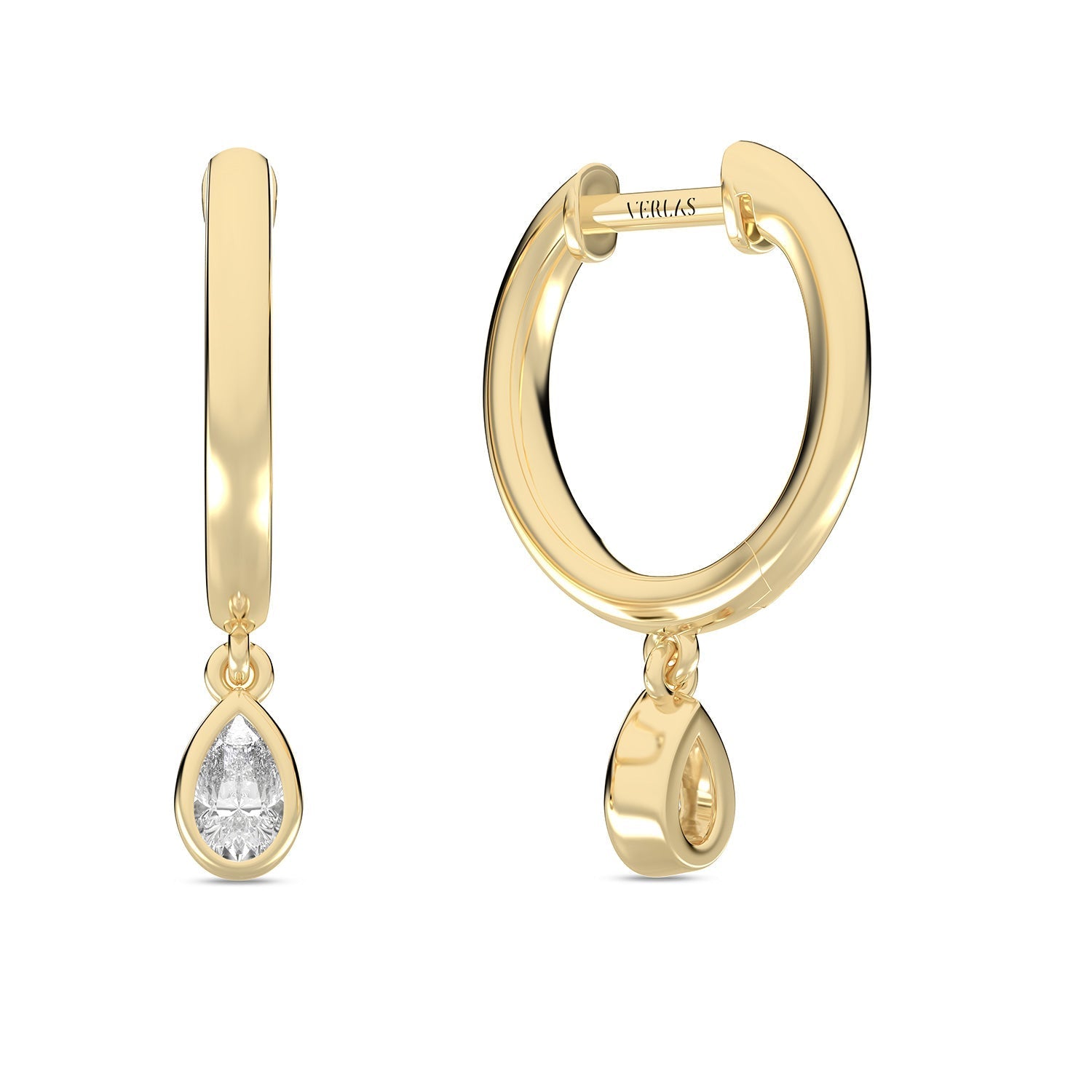 Mini-Dewdrop Encompassing Drop Hoops_Product Angle_1/5 Ct. - 3