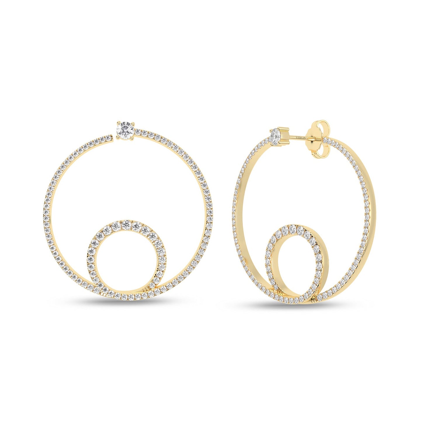 Shimmering Loop Bardot Hoops_Product Angle_1 1/4 Ct. - 1 